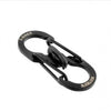 Mini Portable 8-Shaped Stainless Steel Keychain 8 Ring Carabiner Snap Traveller Slide Lock Locking Clip Camping Tool Gear